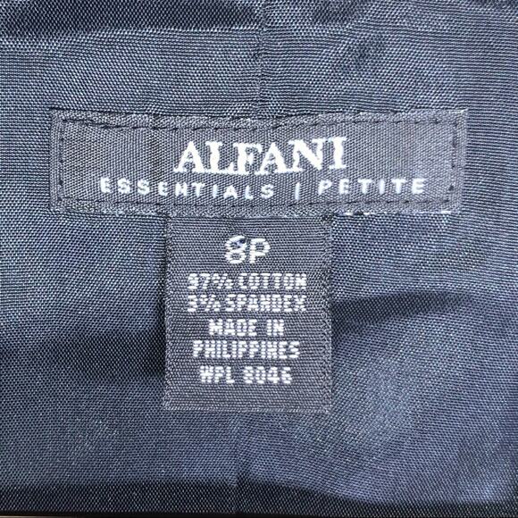 Alfani black 3 button  blazer business casual suit jacket size 8P 8 petite - Picture 2 of 3